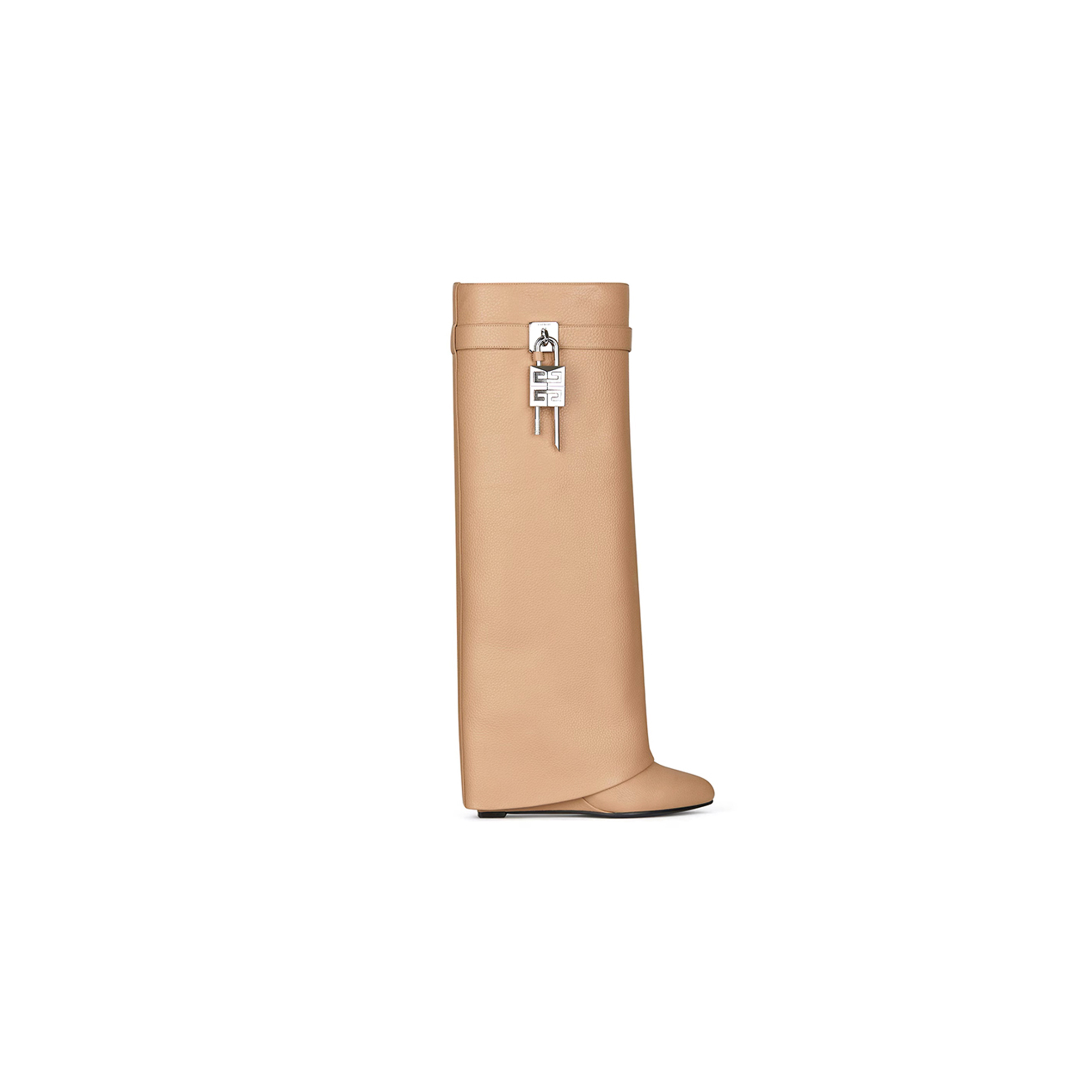 G1uenchy shark lock boots in grained leather be701ke16l-250